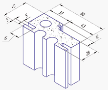 Коробка Kapelli Classic RAL 7035 40х80х2100 комплект 3 шт.