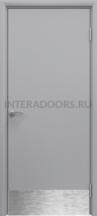Дверь пластиковая Aquadoor (Аквадор) Серый RAL 7035 с отбойной пластиной