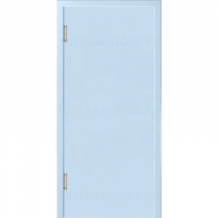 Маятниковая дверь пластиковая гладкая Kapelli Classic голубой RAL 5024